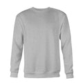 Men's Plain Crew Sweatshirt, Heather Grey